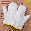 Guantes para lavar platos de alambre de acero, extendidos y engrosados, impermeables, protegen las manos, no rayan las ollas, estropajo de bola de alambre de acero, guantes especiales para lavar platos