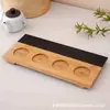 Bandeja para Tazas de Cerveza de Madera Maciza, Soporte de Madera para Tazas de Degustación de Cerveza de Barril de Pub, Bandeja de Mezcla de Madera para Cócteles de Vino Tinto