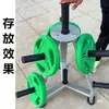 Estante de Almacenamiento para Discos de Barra Comercial Estudio de Entrenamiento Personal Gimnasio Estante de Almacenamiento para Discos de Barra Agujero Grande Agujero Pequeño