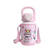Botella de agua aislada de acero inoxidable 316 para niños, diseño elegante, gran capacidad, portátil, con popote, diseñada específicamente para que los estudiantes la usen en la escuela.