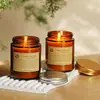 Velas perfumadas em frasco marrom 6*8, feitas sob medida com óleos essenciais vegetais e cera de soja, peças decorativas perfumadas, presentes de aniversário