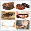 Cuerda de piel de vaca de 3 mm de grosor, capa superior, cuerda plana de cuero, color original, material de arte de cuero hecho a mano para bricolaje, pulsera, accesorios de joyería, 5 metros