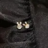Brincos de Prata 925 Esterlina Esmaltados Flor de Pérola Colorida Zircônia Stud para Mulheres Novo Estilo Quente Alto Padrão Luxo Leve Clássico Brincos Joias para Orelha