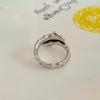 Anillo de Hueso con Forma de Serpiente Estilo Pequeño y Fragante Elegante Tendencia Japonesa y Coreana Plata Tailandesa Elegante Joyería Retro Antigua de Nicho Anillo de Moda para Hombres