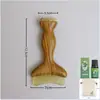 Raspador de cuerno de sándalo verde para masaje facial, palo para aliviar músculos, masajeador de meridianos de hombros y cuello, herramienta multifuncional para el cuidado de la salud en casa