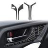 Adecuado para Subaru Forester 13-18, pegatinas decorativas para manija de puerta interior de fibra de carbono, accesorios de modificación interior del automóvil