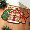 Tapete de chão imitação de cashmere Papai Noel Whirlpool para banheiro de casa, tapete de cabeceira de quarto, capacho de porta de entrada atacado