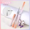 Conjunto de Pincéis para Nail Art com Cabo de Metal Novo Transfronteiriço, Conjunto Completo de Pincéis de Pintura, Canetas para Desenho de Linhas, Canetas Quadradas e Redondas para Fototerapia, Canetas Funcionais