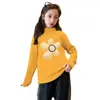 Y2365# Camiseta Casual de Manga Larga para Niña Estilo Occidental Nueva Primavera y Otoño para Niños Nuevo Terciopelo Alemán Joker Manga Larga