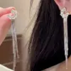 Pendientes Súper de Hada Largos con Borlas y Diamantes para Mujer, Estilo Sencillo y Fresco, Pendientes Elegantes con un Toque Único de Lujo Ligero y Sensación de Alta Gama