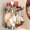 Estante de Almacenamiento de Doble Capa para Baño, Tocador, Organizador de Cosméticos para Escritorio, Estante de Almacenamiento de Productos para el Cuidado de la Piel para Lavabo de Baño