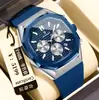 Reloj Casual para Hombre de Marca Suiza Multifuncional Nuevo Modelo de Moda Reloj de Cuarzo Transmisión en Vivo Comercio Exterior Modelo Popular Dropshipping