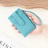 Nuevo monedero corto pequeño para mujer, cartera con cremallera ultradelgada, tarjetero compacto con múltiples ranuras para tarjetas, mini monedero, portaidentificación
