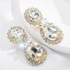 Brincos de gota de diamante Europa e Estados Unidos transfronteiriços pino de prata 925 brincos temperamento elegante brincos de strass vermelho vinho atacado em estoque