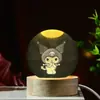 Venta al por mayor transfronteriza Bola de Cristal de Dibujos Animados Luminosa Grabada en 3D Luz de Noche Decoración de Escritorio Regalo Creativo Regalo de Cumpleaños para Mujeres