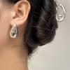 Coreia do Sul, moda europeia e americana, simples, gota d'água, temperamento, nicho, personalidade, estilo de metal, alto design, brincos de senso