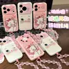 Adequado para Apple para Transformar Instantaneamente em 18Promax, Cordão de Gatinho Mary com Coração Piscante, Capa para iPhone Flexível e Rígida Personalização UV