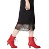 Botas de Mujer de Punta Fina con Cordones y Tacón Medio, Estilo Europeo y Americano Nuevo Otoño/Invierno 2026, Botines de Tacón de Copa de Vino, Botas de Cuero Versátiles de Moda