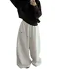 Moda de otoño pantalones deportivos casuales simples adelgazantes nuevos pantalones de chándal de pierna ancha para mujer cintura alta rectos holgados pantalones casuales