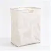 Cesta para Ropa Sucia de Algodón y Lino Transfronteriza Cesta de Lavandería Cesta de Almacenamiento con Asa de Madera Ropa Juguetes Cesta de Almacenamiento de Gran Capacidad Plegable Baño