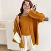 Camisola de cuello en V con un estilo simple y elegante, conjunto de dos piezas, cárdigan de punto para otoño e invierno, top para mujer, atuendo completo