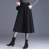 Falda de Moda con Caída para Mujer 2026 Otoño/Invierno Nueva Falda de Línea A Adelgazante de Cintura Alta Elegante Casual Falda Acampanada Moderna