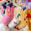 Calcetines lindos de dibujos animados hasta la pantorrilla para mujer, calcetines para el suelo del hogar, calcetines gruesos para dormir para mujer, calcetines cálidos nuevos para mujer