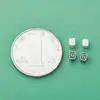 Plata Esterlina S925 Retro Doble Cara 3mm Geométrico Pequeño Cuadrado Cuentas Espaciadoras Cuentas Cuadradas de Plata Plata Rota Accesorios para Pulsera DIY