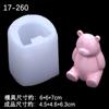 Molde de silicona para pastel de mousse de oso sentado tridimensional 3D, bricolaje, helado, pudín, decoración de pasteles, horneado, yeso, gota de pegamento