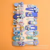 Conjunto Fofo de Presilhas de Cabelo Infantis Desenho Animado, Presilhas de Cabelo com Formato de Flores e Animais Meninas, Acessórios de Cabelo para Estudantes Atacado