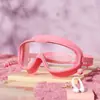 Óculos de natação infantis, alta definição, antiembaçante, à prova d'água, óculos de natação profissionais de armação grande para meninos e meninas, equipamento de mergulho especializado