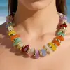 Colar Yongge Jewelry Ins Patchwork, Corrente de Clavícula Arco-Íris Estilo Férias, Colar Estilo Boêmio