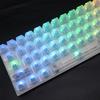 Teclas de Teclado Mecánico Abs No Grabadas Oem Completamente Transparentes de Cristal, Teclas de 104 Teclas de Colores Translúcidos, Teclas de Alta Transparencia