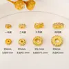 Novo Design Zircônia Microincrustada Roda Engrenagem Acessórios DIY Pulseira Semi-Acabada Contas Soltas Contas Espaçadoras Banhado a Cobre Atacado