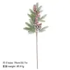 Galhos de pinha artificial de Natal transfronteiriços, flocos de neve, agulhas de pinheiro, bagas, galhos de frutas vermelhas, galhos de decoração de feriado, buquê de agulhas de pinheiro de Natal