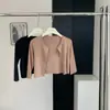 Cárdigan Corto de Punto de Tencel para Mujer, Negro Ajustado de Manga Media Delgado Protector Solar