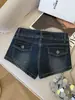 Shorts de Mezclilla Elásticos Ajustados Lavado Azul Retro para Mujer Verano Cintura Baja Ajustados Elásticos Línea A Sexys Hot Pants