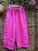 Pantalones Casuales de Ramio Gama Alta Verano 2024 Retro Artísticos Holgados Adelgazantes Cintura Escalonada Pierna Ancha Rectos Estilo Harlan para Mujer