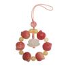 Pulsera de flor de bodhi Myrica rubra flotante para mujer, cordón para teléfono móvil de garra de gato, cadena para teléfono móvil de pareja, colgante de coche exquisito, cuentas de Buda, texto, juego