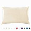 Funda de almohada individual de seda artificial de color sólido satinado Funda de almohada de seda de hielo cremallera paquete individual