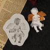 Molde de silicona para fondant, diseño de ángel Cupido, para tartas, chocolate, arcilla, aromaterapia, juego de silicona, lote de puntos