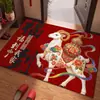 Nueva alfombrilla de suelo estilo chino del Año de la Oveja para la riqueza y la prosperidad, alfombrilla de suelo auspiciosa y festiva de decoración de Año Nuevo, felpudo de entrada, stock del fabricante disponible