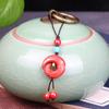 Cadena para Teléfono de Cinabrio Llavero Accesorios Cuentas Sueltas Colgante Pequeño Collar Encanto Colgante para Bolsos Arena Roja DIY Hecho a Mano para Mujeres y Hombres