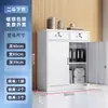 Gabinete bajo de oficina de tres estantes Filing cabinet de acero para finanzas Archivo de documentos con cerradura Gabinete para comprobantes Gabinete bajo con cajones