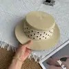 Elegante Sombrero de Paja de Lunares Estilo Francés para Mujer, Sombrilla de Verano de Copa Plana, Protección Solar, Sombrero de Playa para Vacaciones, Elegante Sombrero de Paja para Mujer