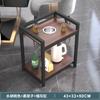 Mesa de Centro Mahjong Porta-Chá Mesa Lateral Pequena de Camada Dupla Casa de Chá Sala de Xadrez e Cartas Rack Especial de Armazenamento Mesa de Chá