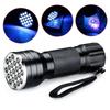 Linterna ultravioleta Violeta de 21 LED según lámpara escorpión UV linterna de verificación de billetes multiusos