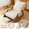 Mecedora de Madera Maciza, Sillón Retro, Silla Sofá Individual para Balcón, Silla de Ocio para Sala de Estar en Casa, Silla Nueva Estilo para Dormir y Reclinarse