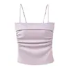 Camisola Lyocell Pure Desire Hombros Descubiertos Espalda Descubierta para Mujer con Copas, adecuada para usar como prenda interior o exterior, top de tubo sexy para base