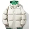 2025 Nuevo Invierno Terciopelo Engrosado Pareja con Capucha Algodón Ropa Exterior Hombre Color Sólido Otoño Vacaciones Dos Piezas Invierno Ropa Exterior de Algodón para Hombre